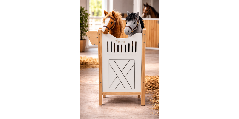 Zubehör Hobby Horse Stall Pferdestall für zwei Steckenpferde 