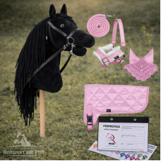 Hobby Horse Steckenpferd +Trense Zügel + Halfter Set + Fliegenhaube + Decke und Pferdepass Hobby Horse Steckenpferd +Trense Zügel + Halfter Set + Fliegenhaube + Decke und Pferdepass