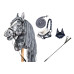 Hobby Horse Steckenpferd +Trense Zügel + Halfter Set + Fliegenhaube + Gratis Gerte