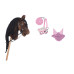 Hobby Horse Steckenpferd +Trense Zügel mit Halfter Set und Fliegenhaube 