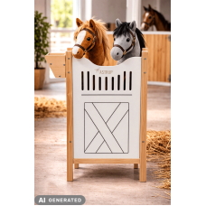 Zubehör Hobby Horse Stall Pferdestall für zwei Steckenpferde 