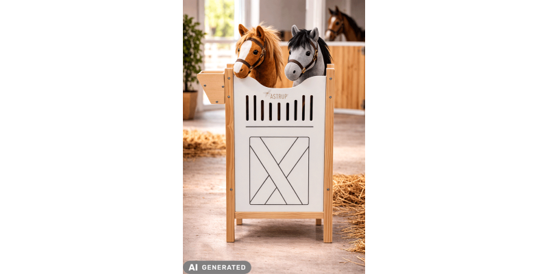 Zubehör Hobby Horse Stall Pferdestall für zwei Steckenpferde Zubehör Hobby Horse Stall Pferdestall für zwei Steckenpferde