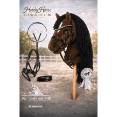 Hobby Horse mit Zubehör Turnier Trense mit Zügel+Martingal+Siegerschleife Hobby Horse mit Zubehör Turnier Trense mit Zügel+Martingal+Siegerschleife