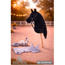 Hobby Horse Steckenpferd +Trense Zügel + Halfter Set + Fliegenhaube + Decke und Pferdepass Hobby Horse Steckenpferd +Trense Zügel + Halfter Set + Fliegenhaube + Decke und Pferdepass