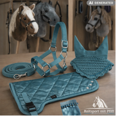 Hobby Horse Zubehör Glitzer Satteldecke mit Halfter Set und Glitzer Haube Hobby Horse Zubehör Glitzer Satteldecke mit Halfter Set und Glitzer Haube